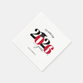 Rotmoderne Typografie-Klasse 2025 Serviette (Ecke)