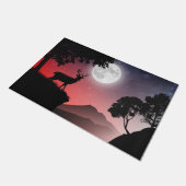 Rotmondhirsch Fußmatte (Schrägansicht)