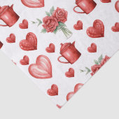 Rotmuster mit Herzen für den Valentinstag Seidenpapier (Detail)