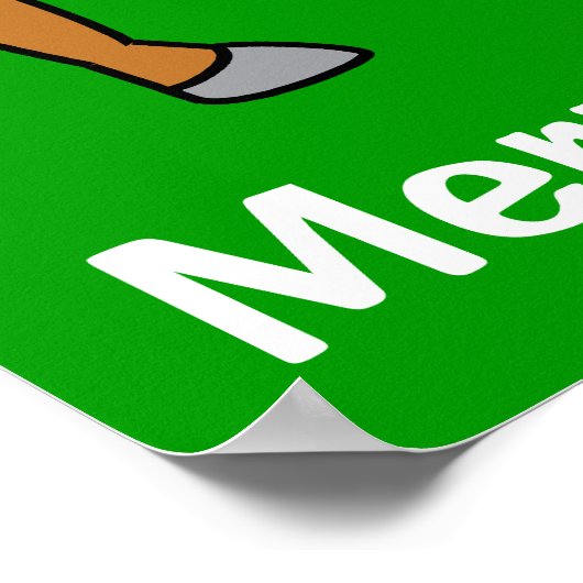 Rotnasen-Rentier Poster (Ecke)