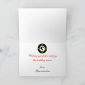 Rotnasige Mastiff-Karte Feiertagskarte (Innenseite)