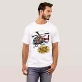 Rotor Ninja: Dynamic Comic Style Helicopter Pilot  T-Shirt (Vorne ganz)