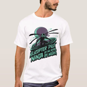 Rotor-Ninja-Pilot - Dramatisches Schwarz & Neon-Tü T-Shirt
