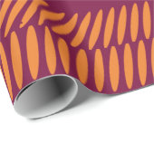 Rotorange-Gelbafrikanisch / ethnische Geschenkwrak Geschenkpapier (Rolleneckpunkt)