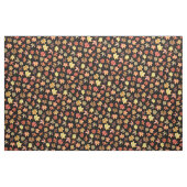 Rotorange goldfarbene Herbstblätter schwarz Stoff (Yard (91,4 cm))
