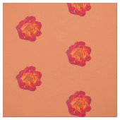 Rotorange Rose Stoff (Muster)