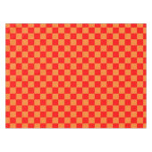 Rotorangefarbener Karo Prüfmuster Tischdecke (Vorderseite (Horizontal))