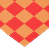 Rotorangefarbener Karo Prüfmuster Tischdecke (Schrägansicht)
