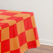 Rotorangefarbener Karo Prüfmuster Tischdecke (Beispiel)