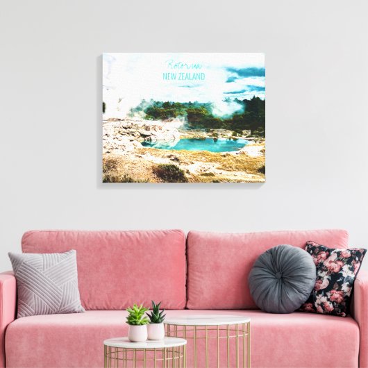 Rotorua heiße Quellen Neuseeland Reiseprint Leinwanddruck (Insitu (Wohnzimmer))