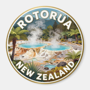 Rotorua Neuseeland Geothermallandschaft Magnet