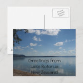 Rotorua-See, Neuseeland Postkarte (Vorne/Hinten)