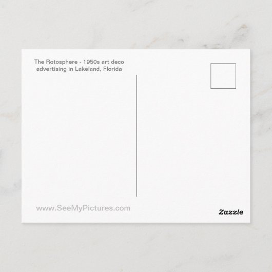 Rotoshere Lakeland Postkarte (Rückseite)