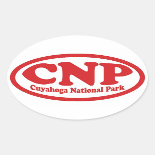 Rotovalaufkleber des Cuyahoga Nationalparks Ovaler Aufkleber