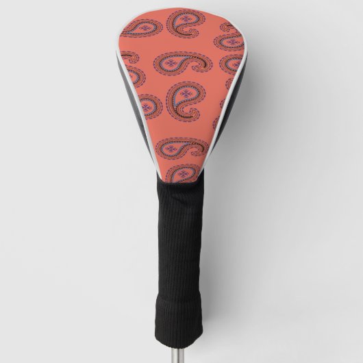Rotpaismuster Golf Headcover (Vorderseite)