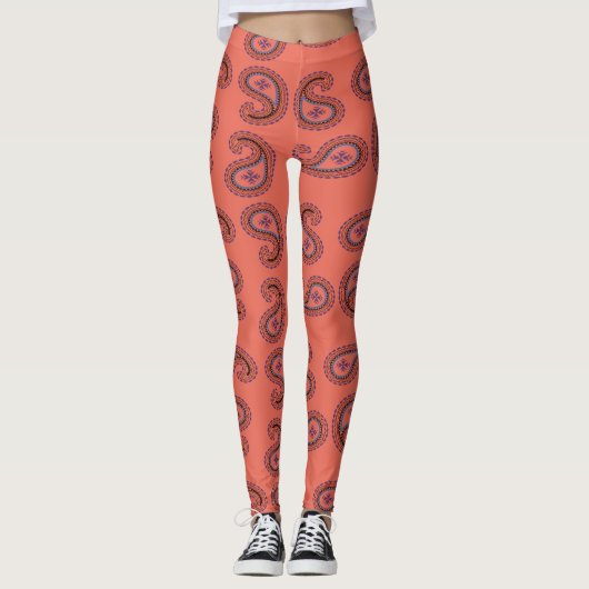 Rotpaismuster Leggings (Vorderseite)