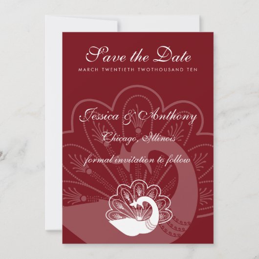 Rotpfau Save the Date (Vorderseite)