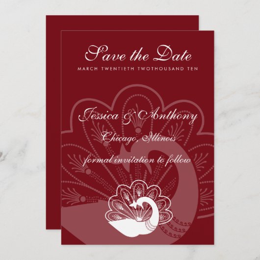 Rotpfau Save the Date (Vorne/Hinten)