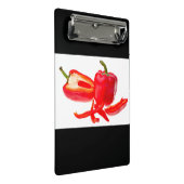 Rotpfeffer Mini Klemmbrett (Schrägansicht)