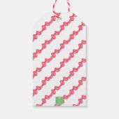 Rotpolka-Dot-Bow-Monogramm-Kränz Geschenkanhänger (Rückseite)