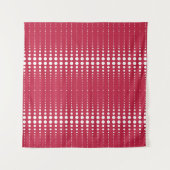 Rotpolka-Punkt, Polka-Punkt, Retro, Polka-Punkt Wandteppich (Vorderseite)