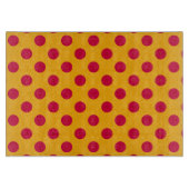 Rotpolka-Punkte auf Gelb Schneidebrett (Vorderseite)