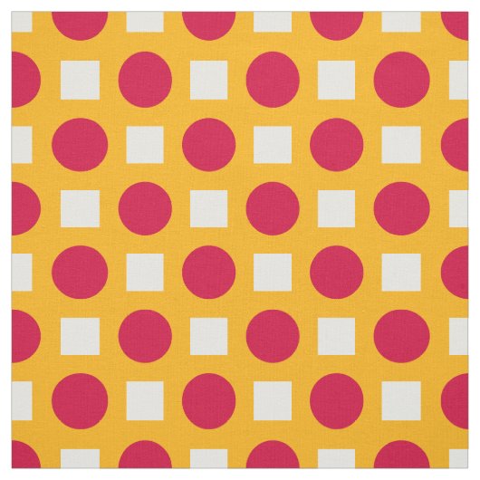 Rotpolka-Punkte auf Gelb Stoff (Muster)