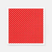 Rotpolka-Punktfavorit Serviette (Vorderseite)