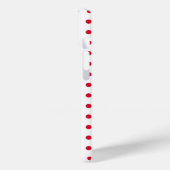 Rotpolka-Punktmuster Case-Mate iPhone Hülle (Rückseite / Links)