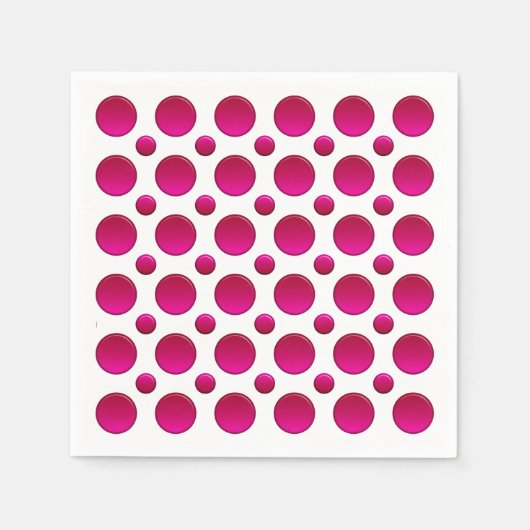 Rotpolka-Punktmuster Serviette (Vorderseite)