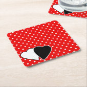 Rotpolster Rechteckiger Pappuntersetzer (angewinkelt)