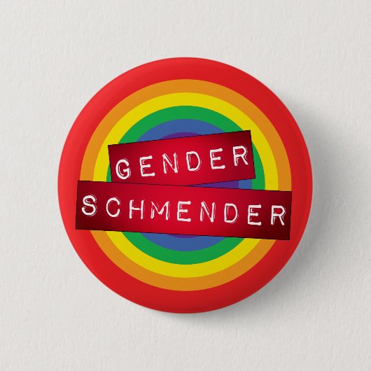 Rotprägung "Gender Schmender" Button (Vorderseite)