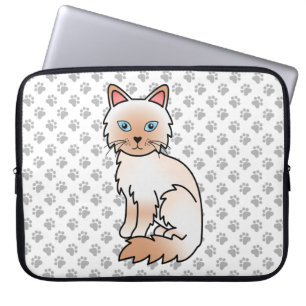 Rotpunkt Birma / Ragdoll Süße Katze & Pfoten Laptopschutzhülle