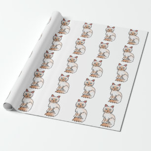 Rotpunkt Birma / Ragdoll Süße Katzenmuster Geschenkpapier