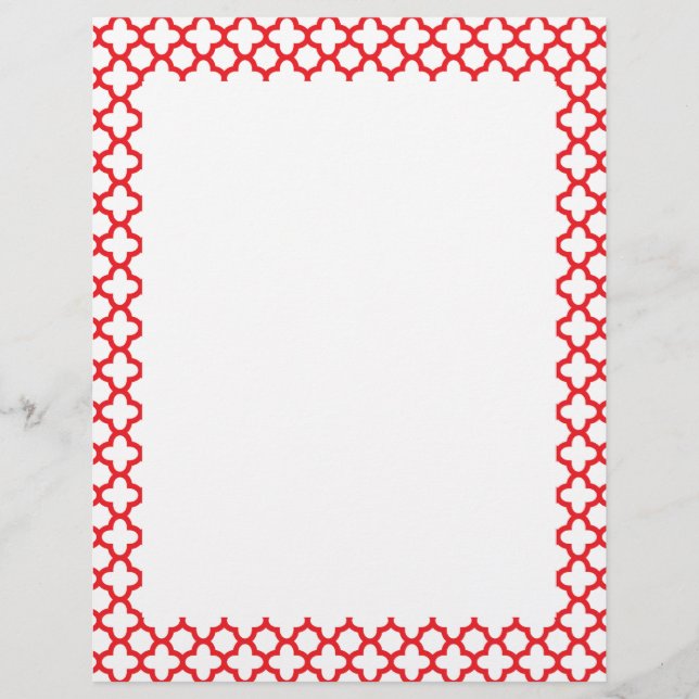 Rotquatrefolienmuster (Vorderseite)