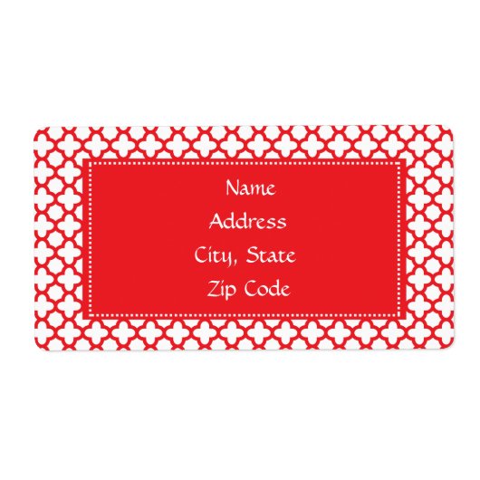 Rotquatrefolienmuster (Vorne)