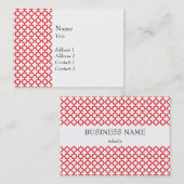 Rotquatrefolienmuster Visitenkarte (Vorne/Hinten)