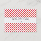Rotquatrefolienmuster Visitenkarte (Rückseite)