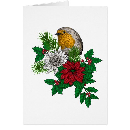 Rotrobin auf Christhmas Dekoration (Vorne)