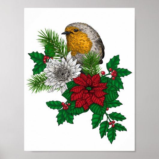 Rotrobin auf Christhmas Dekoration (Vorne)