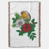 Rotrobin auf Christhmas Dekoration Decke (Vorderseite Vertikal)