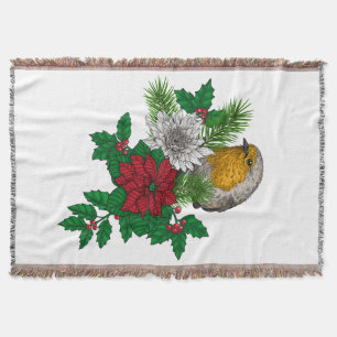 Rotrobin auf Christhmas Dekoration Decke