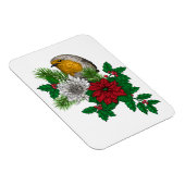 Rotrobin auf Christhmas Dekoration Magnet (Rechte Seite)
