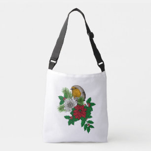 Rotrobin auf Christhmas Dekoration Tragetaschen Mit Langen Trägern