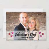 Rotrosa Schokolade Herzchen Valentinstag Fotokarte (Vorderseite)