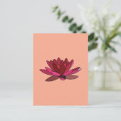 Rotrosa Wasserlilie Postkarte (Stehend Vorderseite)