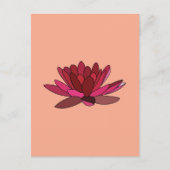 Rotrosa Wasserlilie Postkarte (Vorderseite)