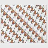 Rotrotkehlchen Geschenkpapier (Flach)