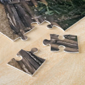 Rots Weihnachts-Gemütlichkeits-Puzzle Puzzle (Seite)