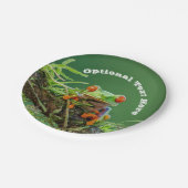 Rotschaumfrosch Pappteller (Schrägansicht)